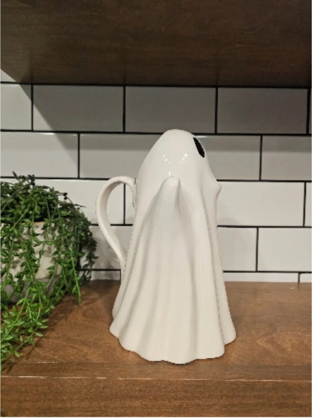 NEW Halloween White Ghost Pitcher or Vase